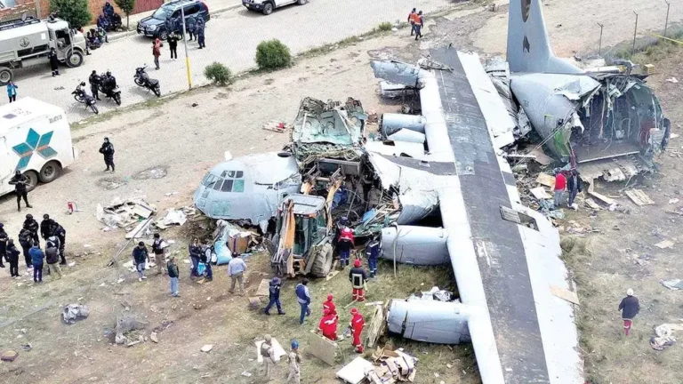 Accidente: Piloto asegura que los frenos del Hércules «no respondieron» por la pista con granizo